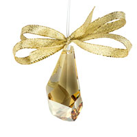 Ornament se SWAROVSKI ELEMENTS polygon 50mm v barv golden shadow