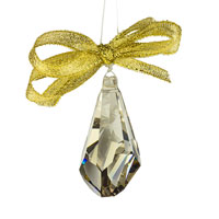 Ornament se SWAROVSKI ELEMENTS polygon 50mm v barv crystal silver shade